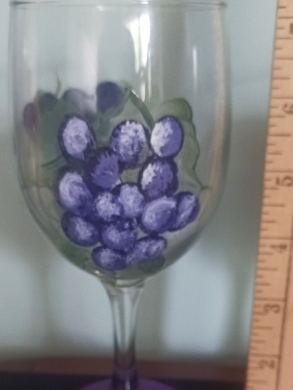 Pair of Hand-Painted Wine Glasses (or all 4) - Picture 5 of 7